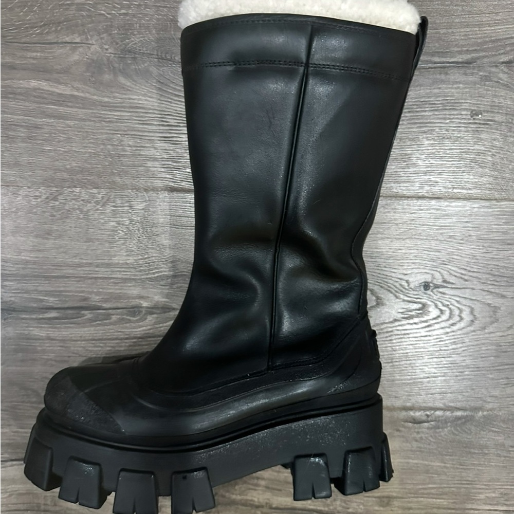 Prada Monolith Mid-Calf Snow Boots